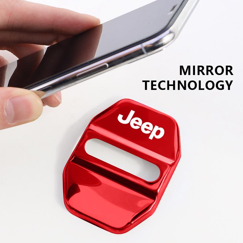 Per Jeep 4 PZ Coperchi Serratura Portiera Auto Coperture Protettive Accessori Per Jeep Grand Cherokee Wrangler JK Gladiator Compass Renegad