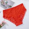 Women's Summer New Lace Lace Hollow Out Cotton Comfortable Breathable Low-waisted Briefs