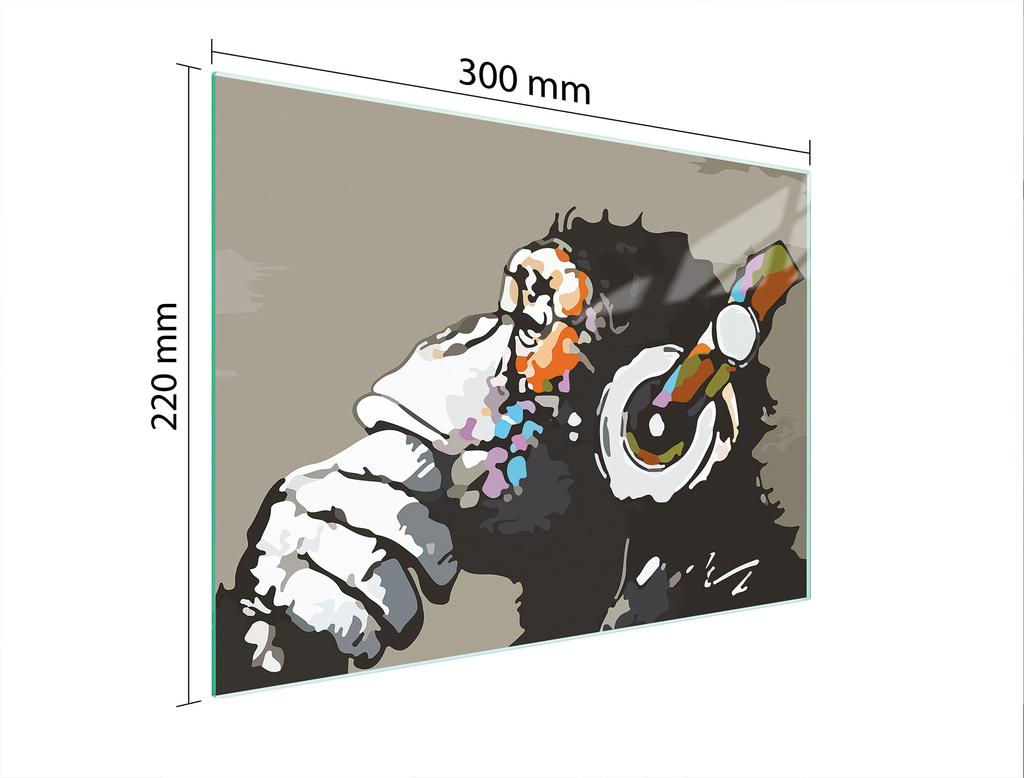 SZKLANA DESKA DO KROEJNIA 30x22 MUZYKA
