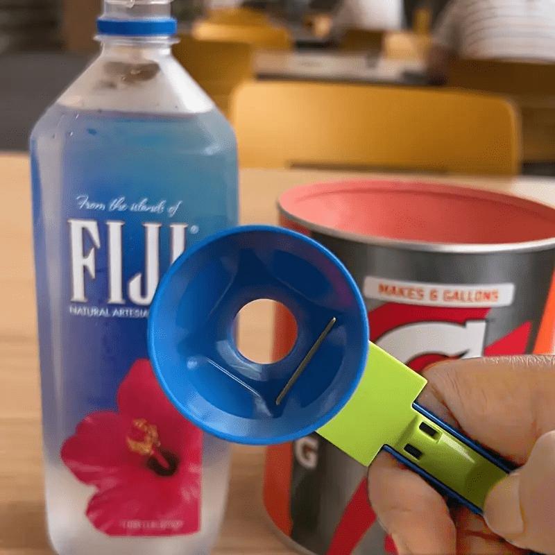 1Set Protein Scoop with Funnel, 2 in 1 Sliding Measuring Cup, Durable PP Kitchen Tool for Milk Powder Protein Powder