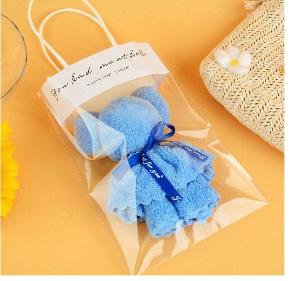 1-10PCS Cute Bear Towel Gifts High Quality Bridesmaid Gifts Lovely Baby Shower Party Favors Guests Christmas Presents 30X30Cm