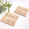 Pack of 20 Natural Bamboos Clothespins Bamboos Clip With Rustproof Spring for Laundry Craft Home Organization