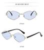 High-End Cross-Border Diamond Metal Sunglasses - Trendy Runway Style with UV Protection