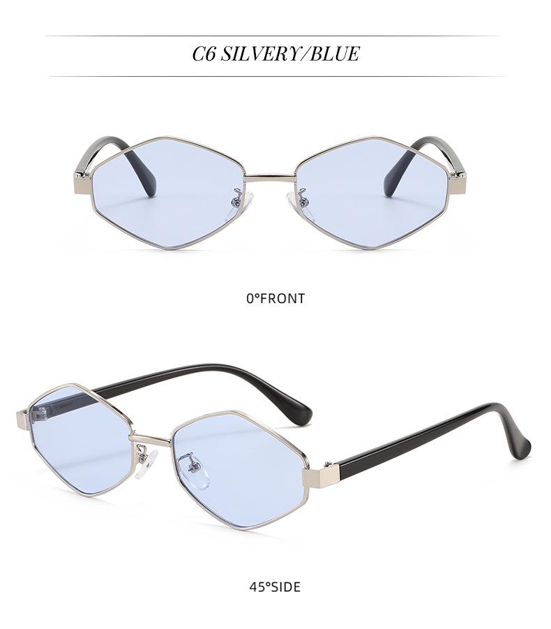 High-End Cross-Border Diamond Metal Sunglasses - Trendy Runway Style with UV Protection