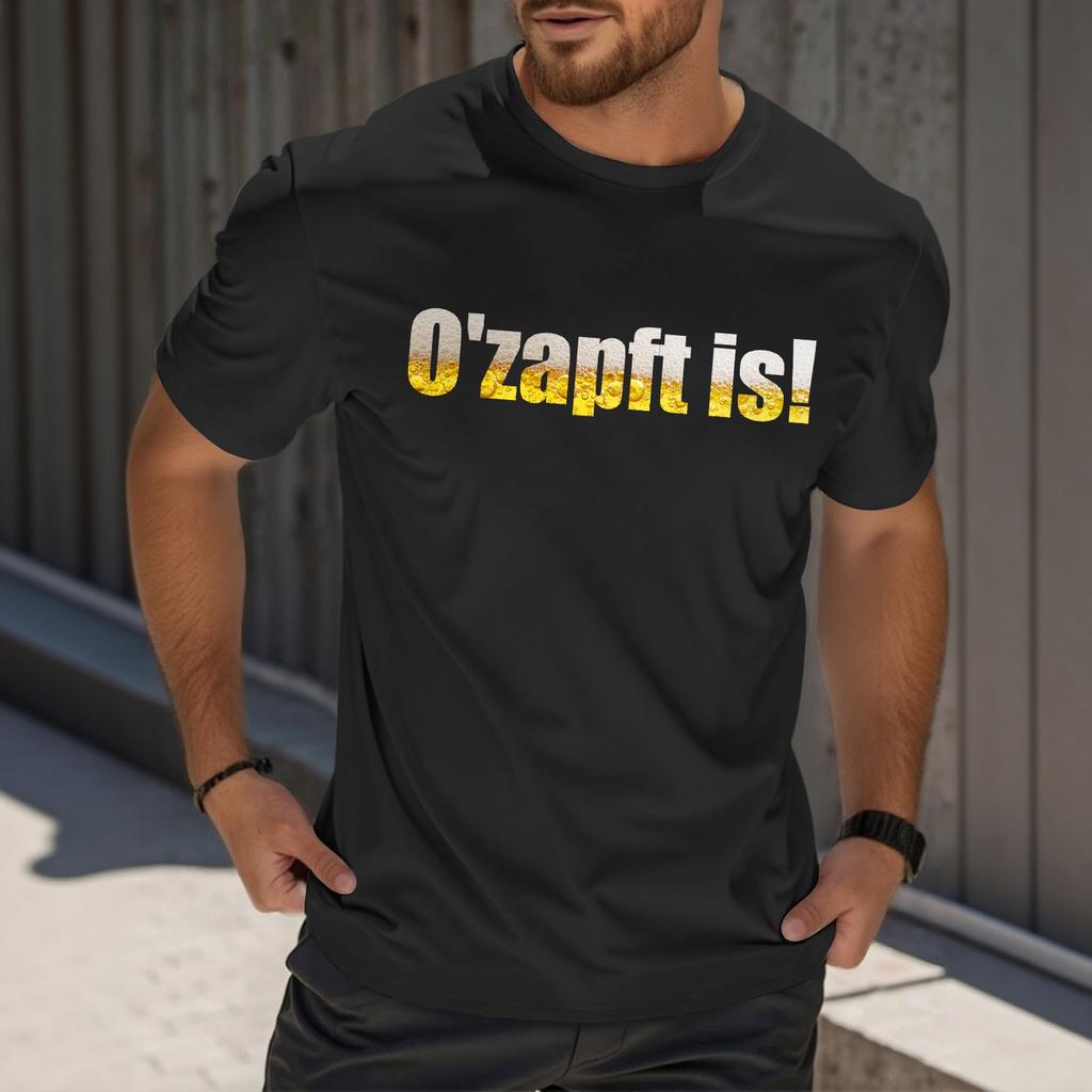 Herre Rundhals Casual Trykket Kortermet T-skjorte Topp