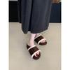 ins super fire! Niche thick-soled fluffy slippers wear a pedal Birkencotton slippers