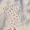 Charming Petal Flower Colorful Wildflowers Daisy Leaves 5D Relief Self Adhesive Nail Art Sticker Decoration Manicure Decal DIY