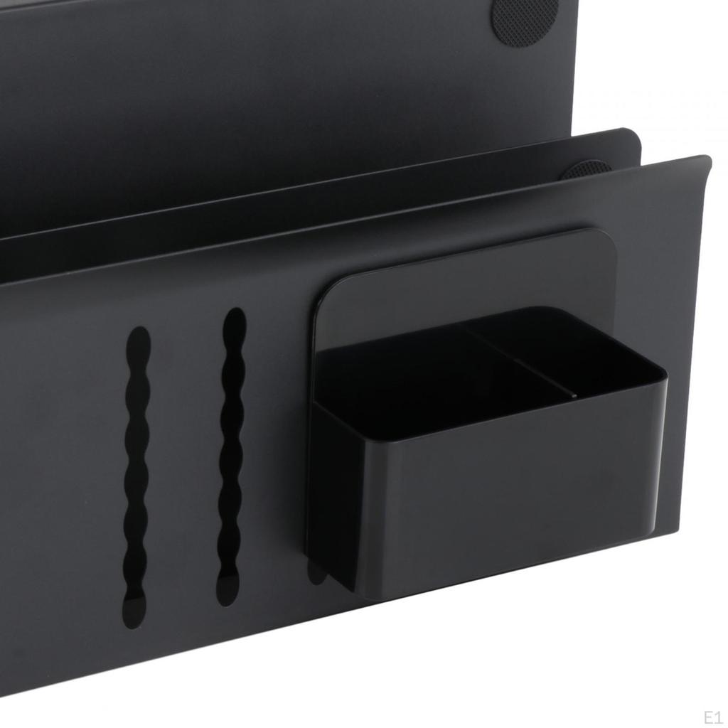 Schreibtisch-Seitenaufbewahrung, doppellagiger Laptop-Halter, Klemme am Regal