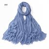 % rayon pleated solid color human cotton two-end beard bag headscarf female, new breathable soft scarf