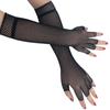 Half Finger Fishnet Gloves Long European and American Fashion Sexy Clothing Accessories Stage Performance Bridal Gloves