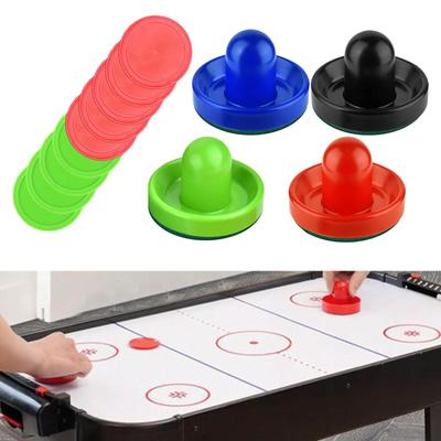 Empujadores de hockey de aire de 4 colores, discos de 2,5 pulgadas y 8 discos estándar de 96 mm con fieltro