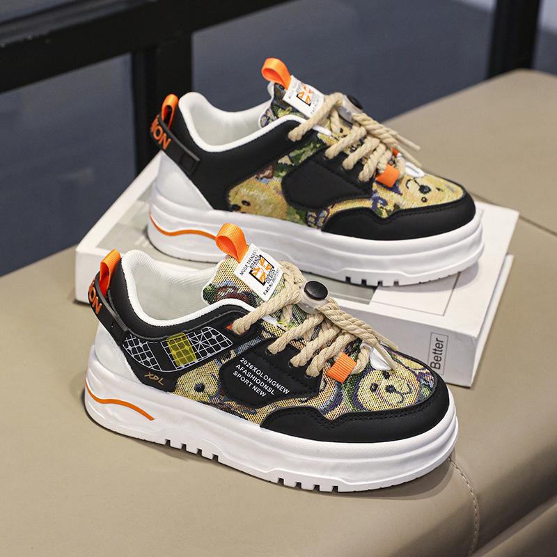 Boys' Shoes Children'S Mesh Breathable Board Shoes Medium And Older Boys' Soft-Soled Sneakers