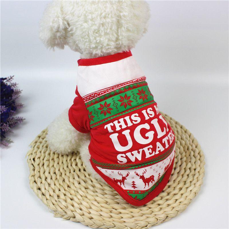 Gemütliche Weihnachts-Haustierkleidung Hunde Weihnachtsmann Pullover Shirt für entzückende Welpen und Katzen