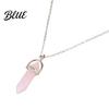 Women Necklace Pendant Faux Crystal Stone Decorative Metal Chain Jewelry Accessories