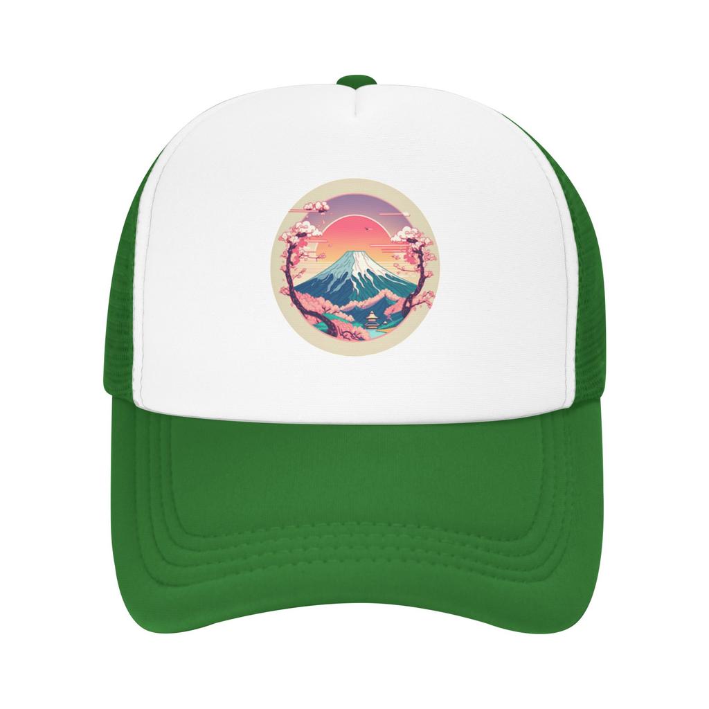 Fashion Mount Fuji Mesh Baseball Cap Shopping And Dating Unisex Hat