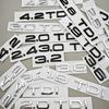 3D ABS Car Logo 1.9 2.0 2.8 3.0 4.2 TDI 3.6 Sticker Trunk Emblem Rear Badge For A3 A4 A5 A6 A7 A8 Q3 Q5 Q7 Q8 Accessroies