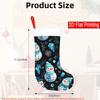 Christmas Decoration Fireplace Hanging Stocking 2D Flat Christmas Snowman And Snowflake Pattern - Christmas Stockings, H