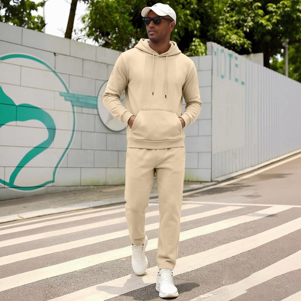 Men's Plus Size Oversized Hoodie and Sweatpants 2 Piece Set Casual Outfit