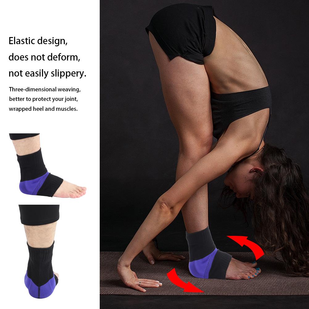 1Pc Ankle Sprain Support Bandage Sport Basketball Knitted Injury Protector Brace(L)