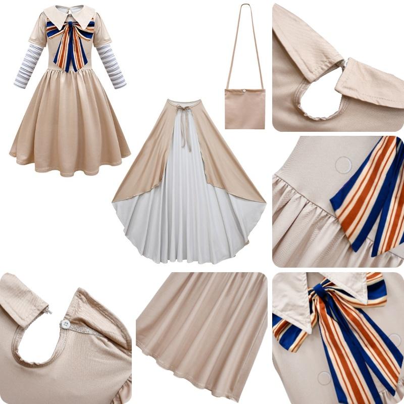 Dress Cosplay M3gan Set Girlsladylik Outfit Party Costume Bag Cloak Daily Fans