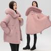 Plush and Thickened Parka Short Coat for Women Autumn and Winter Down Cotton Coat