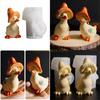 Mushroom Duck Statue Silicone Molds for Handmade Soap Home Decoration Animal Silicone Mould for Epoxy Resin Top Sale