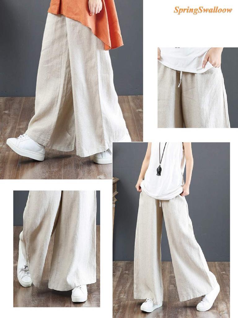 Active Relax Long Wide Elastic Elastic Drawstring [SpringSwalloow] Women's Leggings, Pants, Pants, Trousers, Loungewear, Waist, Drawstring, Autumn,