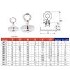 Pot Garage Deep Sea with Eyebolt Ring Pulling Fishing Magnets Kitchen Tools Salvage Magnets Hooks