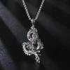 Metall Stahl Halskette für Männer mit einzigartigem Anhänger, Punk Style Kettenhalskette Verstellbarer Modeschmuck für Freund
