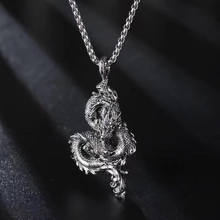 Metall Stahl Halskette für Männer mit einzigartigem Anhänger, Punk Style Kettenhalskette Verstellbarer Modeschmuck für Freund