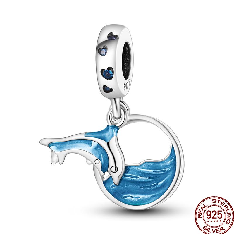 Copper Blue Zircon Beads Ocean Crab Starfish Ship Series Summer Suitable For 3Mm Original Bracelet Diy