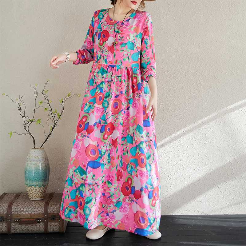 

Свободная тонкая ленивая винтажная длинная юбка Lazy Belly 2XL