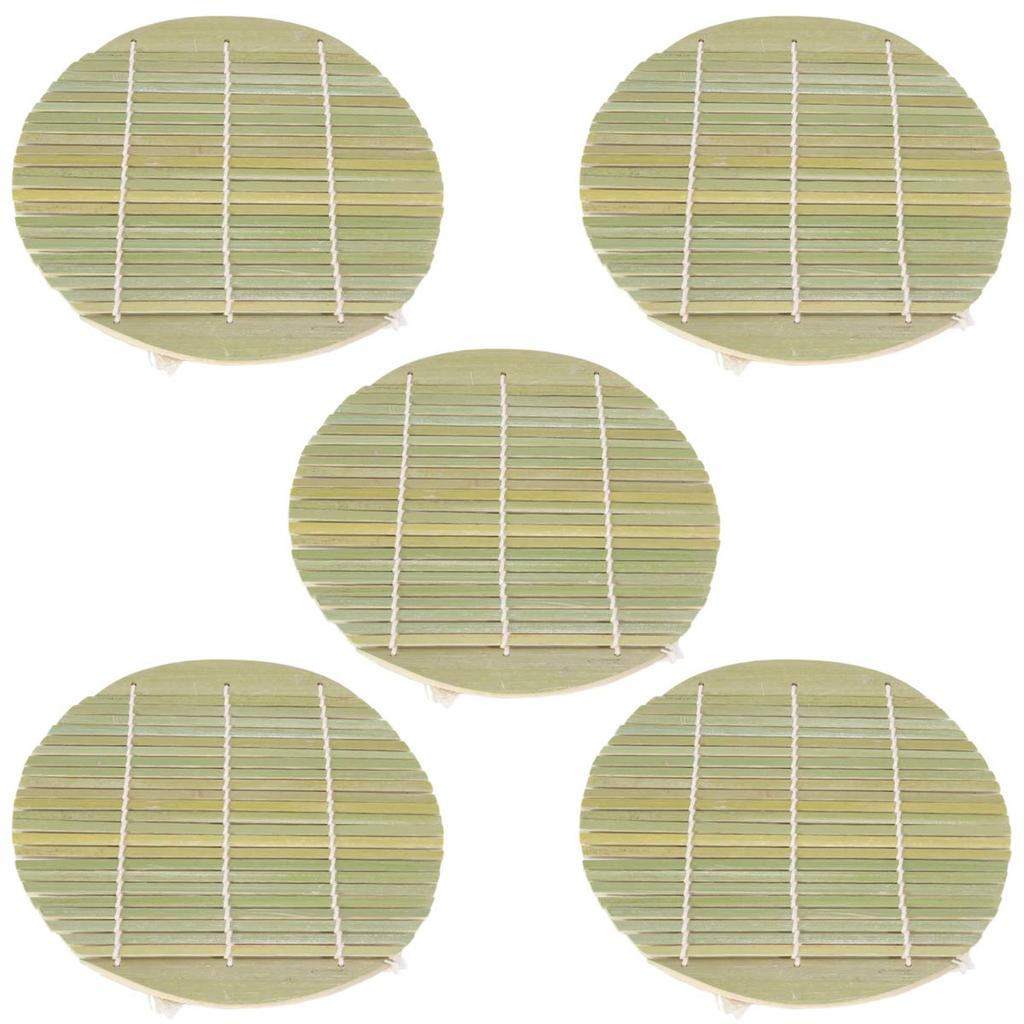 Set of 5 Bamboo Noodle Plates and Bowls Japanese Commercial [16.5cm] [Japanese Restaurant, Inn, Tableware, Use]