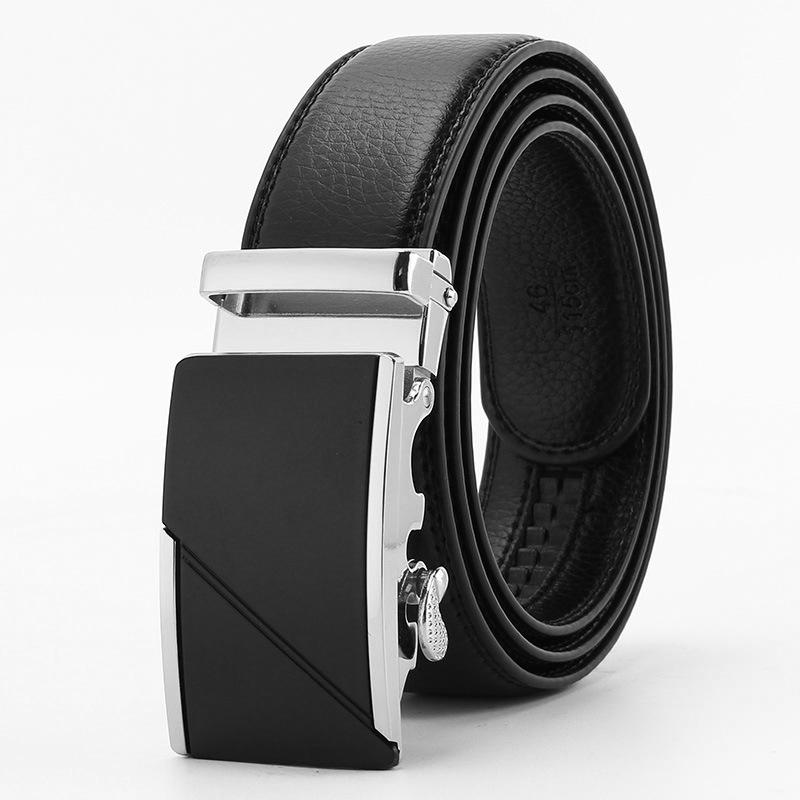 Microfiber Open Edge Automatic Buckle Belt Men's Casual Belt Men's Trouser Belt