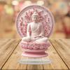 Scultura Buddha Meditante Statua Acrilica Piatta 2D Statuetta Buddista Decorazioni Spirituali Ornamento da Tavolo per Casa e Ufficio
