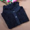 Korean Style Women's Lace Ruffle Collar Shirt for Spring and Autumn