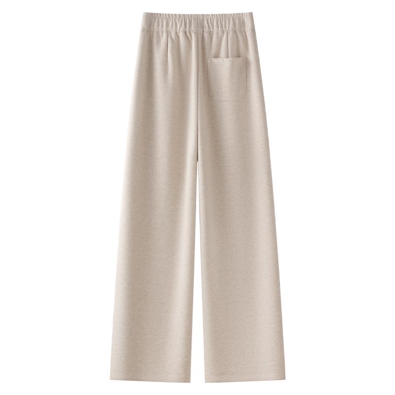 Off-White Women's Wool Wide-Leg Pants - 2024 Autumn/Winter Straight-Leg Casual Style