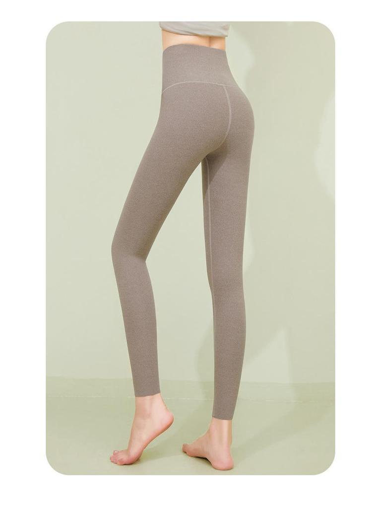 2025 Women's Slimming Seamless Velvet Lined Pants - High Waist, Plus Size Leggings for Warmth In Autumn/Winter