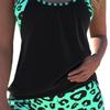 Split Plus Size Swimsuit Women's Independent Stand Boxers Conservative Tankini High Waist Split Bikini