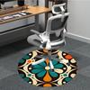 1PC Floral Pattern Office Round Area Rug, Mat Suitable For Office, Under Office Chairs Bedroom Living Room Home Decor, Room Deco