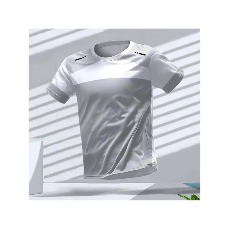 Mens 3D Digital Print Athletic Running Tee - Breathable Quick Dry Short Sleeve T-Shirt Workout