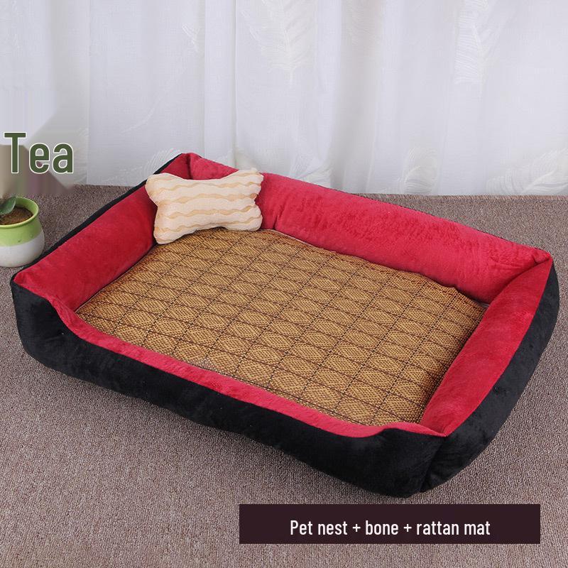Warm Dog Bed: Cozy Spot for Small, Medium & Large Breeds - Pet Nest & Mat