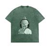 BHAVANTU HEADSET BUDDHA Pigment T-Shirt - BTS RM Getragen Buddhistisch Inspiriertes Baumwoll-T-Shirt