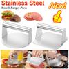 Stainless Steel Smash Burger Press Circular Square Hamburger Press Mold with Heat-resistant Handle Burger Smasher for Deli Meats