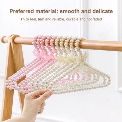 Dog Clothing Pearl Hangers Shelf Cat Clothes Pet Supplies Hanger Cute Children Hangers Space Saving Clothing Organizer