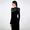New Fashion Long Sleeve Diamond Bandage Dress Autumn Slim Dress Party Evening Dress Banquet