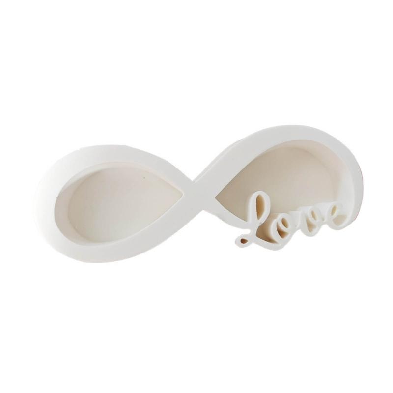 Ribbon Love Candlesticks Molds Candle Holder Silicone Molds Castings Moulds Plaster Molds for Candle Holder Making