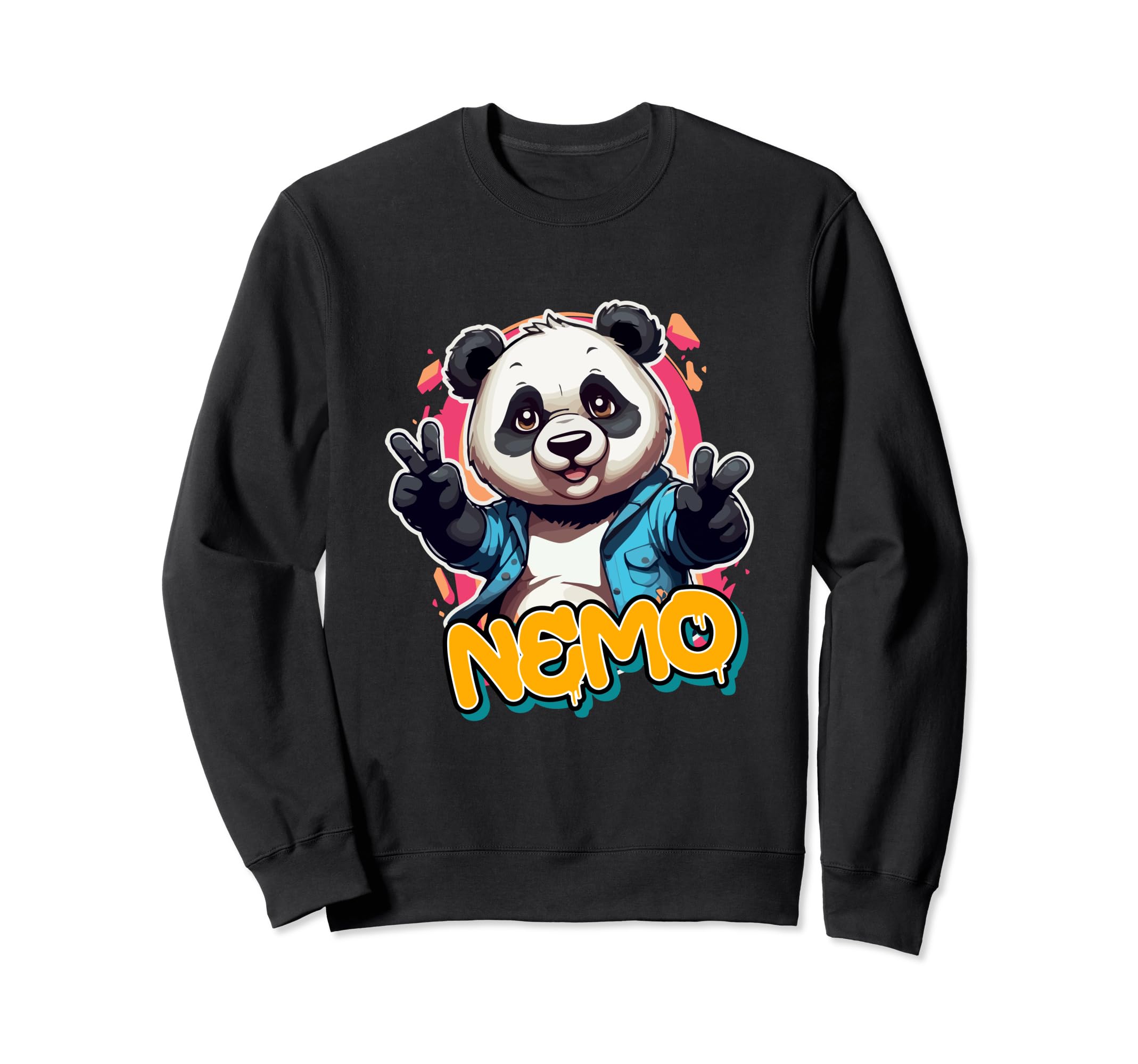 

NEMO - Cute Boys Name with adorable Panda Sweatshirt