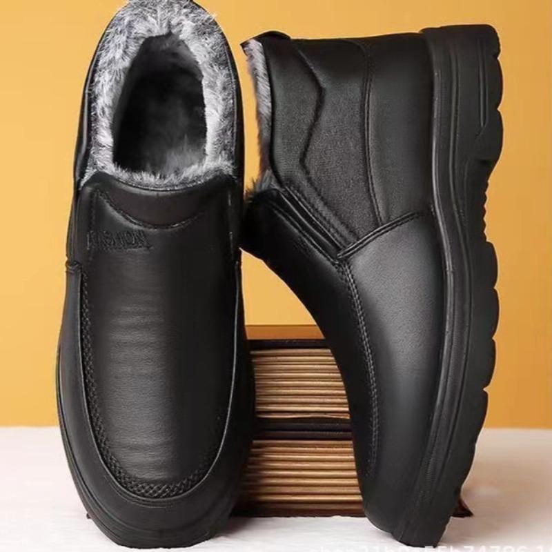 Mode Winter Herenschoenen Mode Hoge Top Katoenen Schoenen Pluche Warme Sneeuwlaarzen Buiten Antislip Platform Laars Comfort Katoenen Laarzen voor Heren