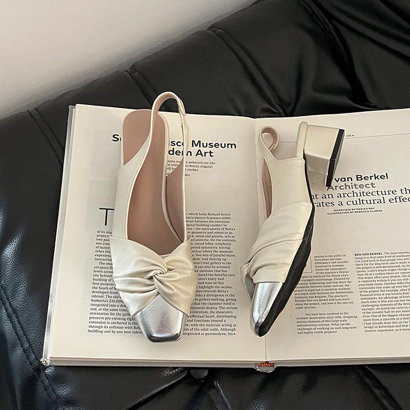 Gentle Design Bag Head Sandals Women's Summer Evening Shoes High Heels Cool Slippers Mary Jane Single Shoes